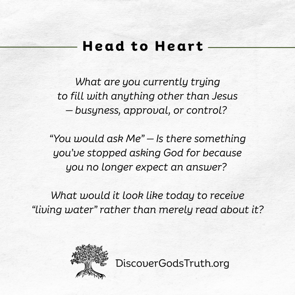 John 4:10, Head to Heart