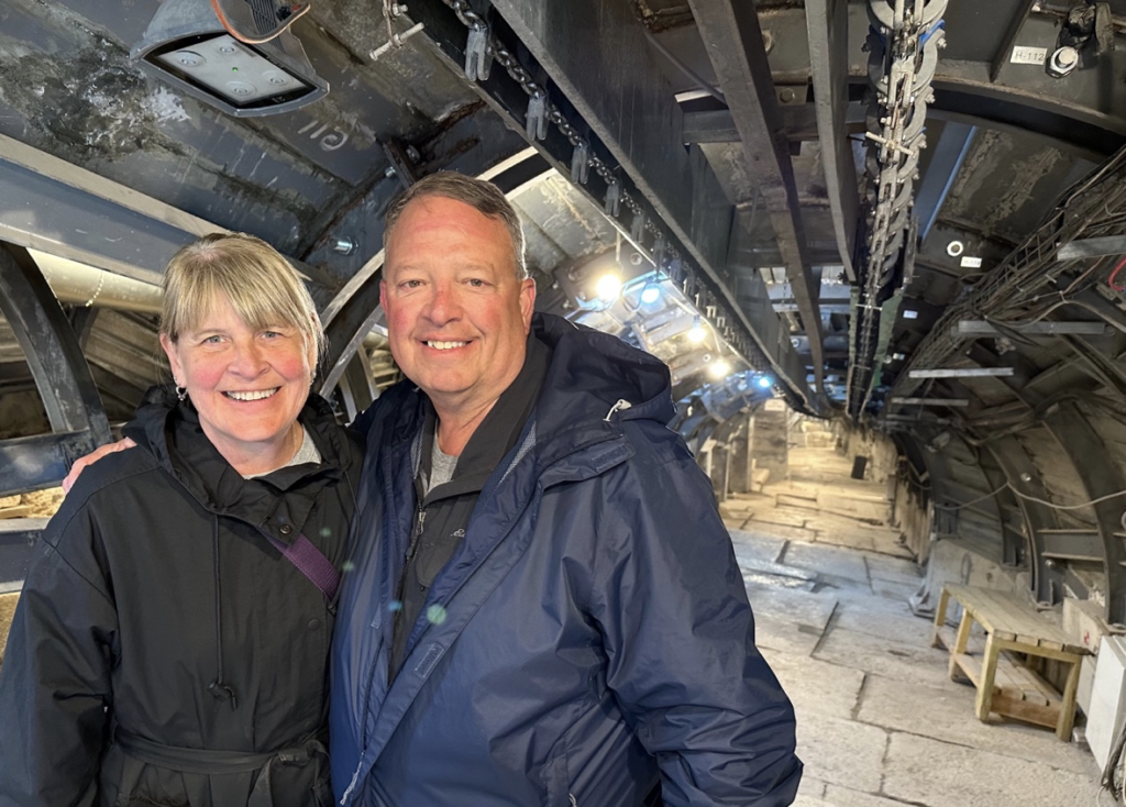 Walt and Brenda McCord at the Pilgrimage Road Excavation, City of David, Jerusalem